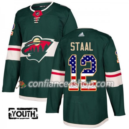 Adidas Maillot de Hockey Minnesota Wild Eric Staal 12 2017-2018 Vert USA Flag Fashion Authentic - Enfant Adidas Maillot de Hockey Minnesota Wild Eric Staal 12 2017-2018 Vert USA Flag Fashion Authentic - Enfant